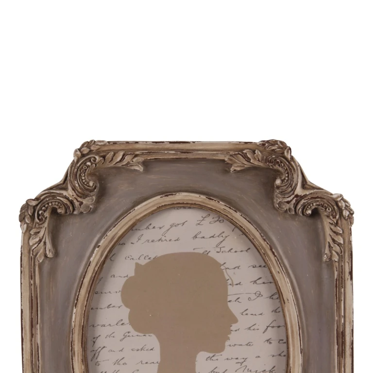 Moldura de foto 13x18 cm - cinza - resina sintética - em pé