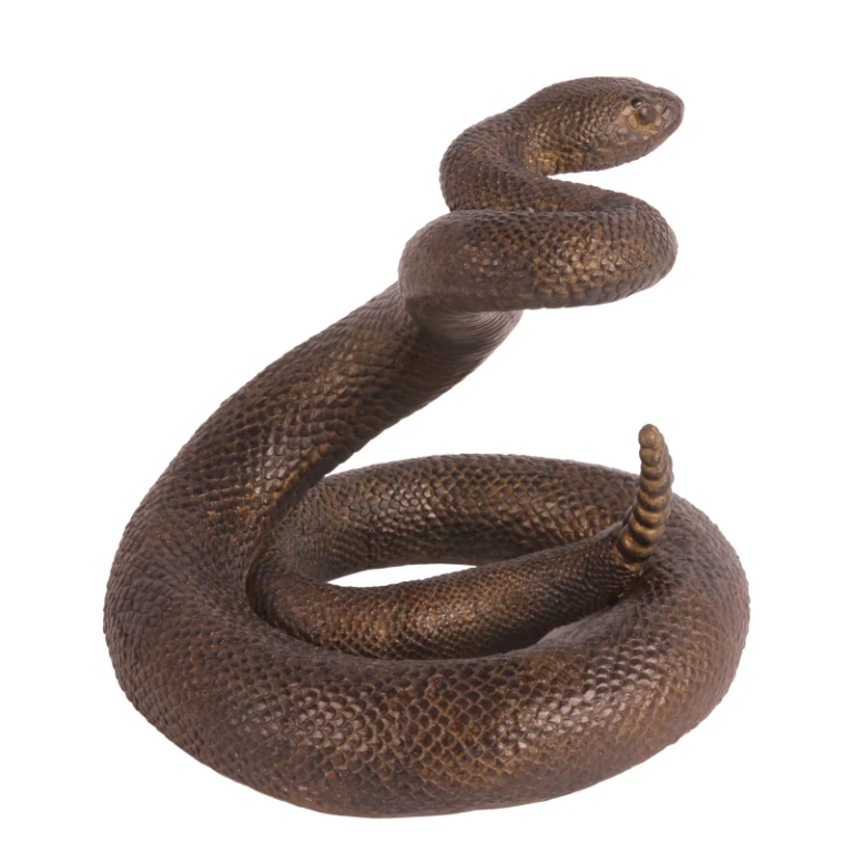 Escultura de cobra - marrom - 21 cm