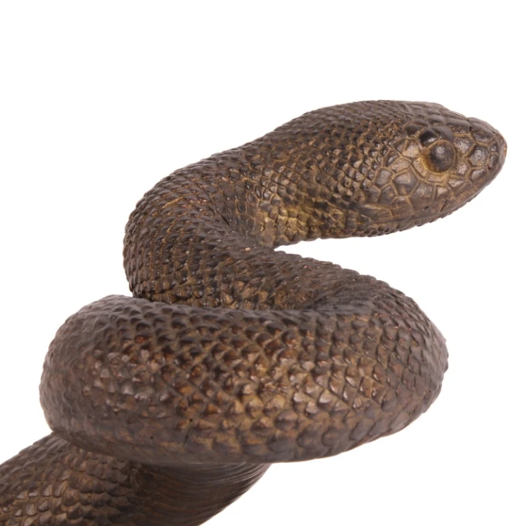 Escultura de cobra - marrom - 21 cm