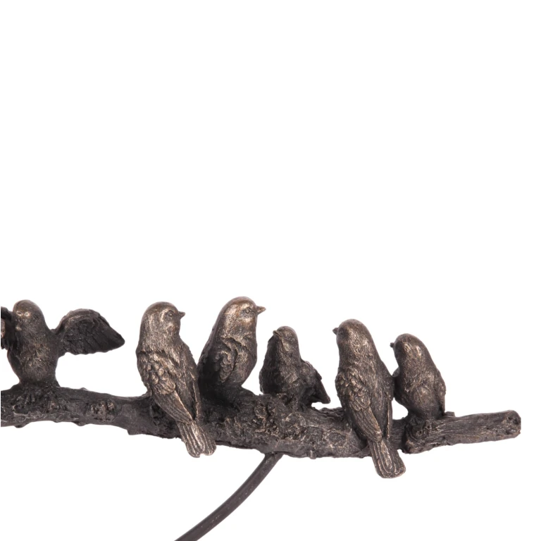 Escultura de animais pássaros - dourado - 30 cm