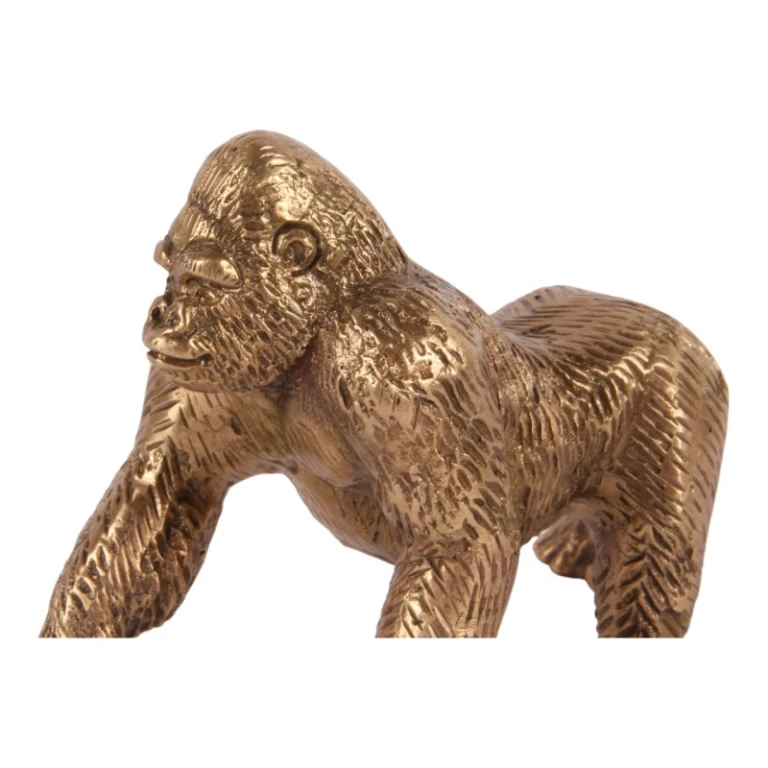 Escultura de gorila - latão - 11,5 cm