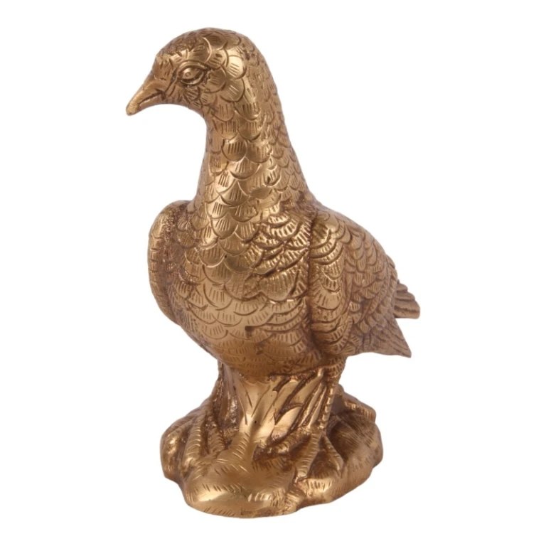 Pombo em latão - dourado - 15 cm