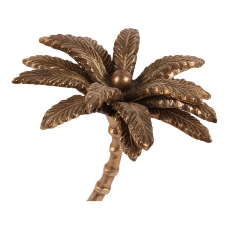 Árvore de palmeira decorativa - dourado - 23,5 cm - latão