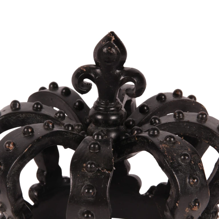 Coroa decorativa - preto - 13,2 cm - resina sintética