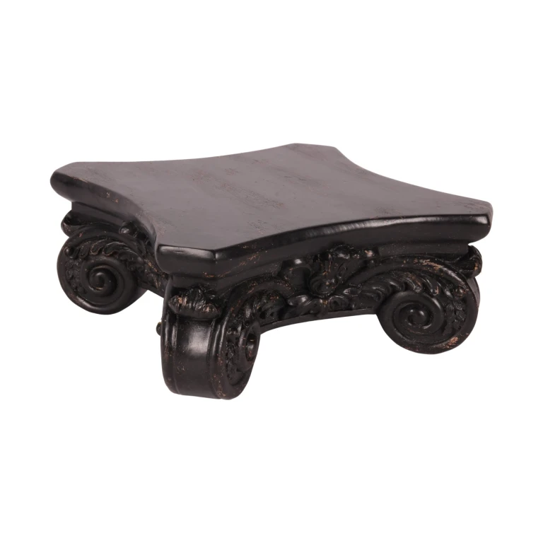 Base decorativa 27 cm - preto - resina sintética