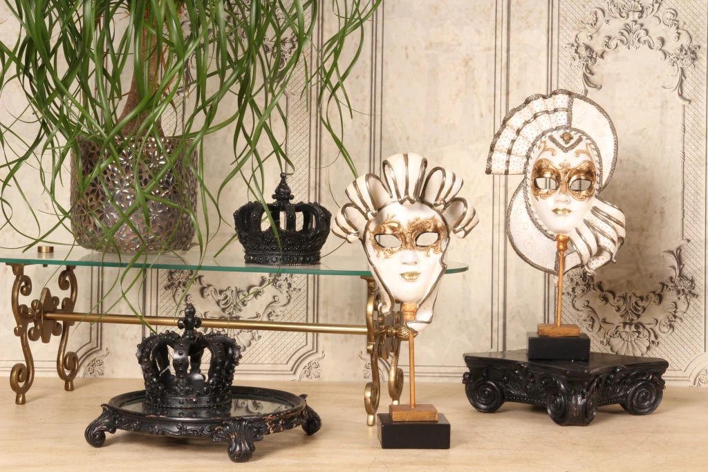 Base decorativa 27 cm - preto - resina sintética