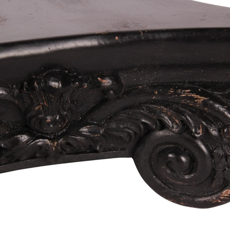Base decorativa 27 cm - preto - resina sintética
