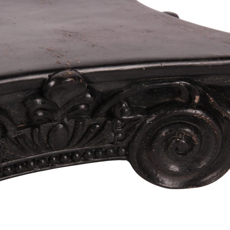 Base decorativa de 21 cm - preto - resina sintética