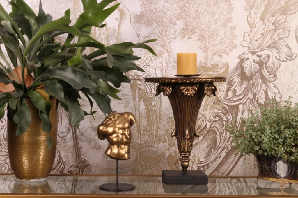 Busto masculino - dourado - 26 cm