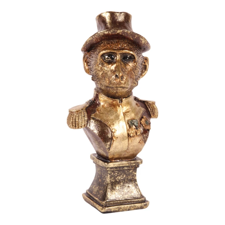 Busto de macaco - marrom - 27 cm