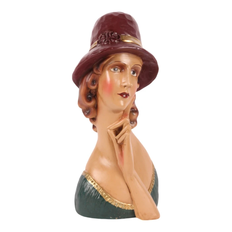 Busto de mulher - marrom - 44,5 cm