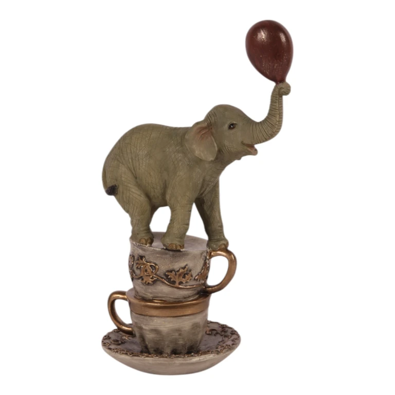 Estatueta de Elefante - marrom - 20 cm