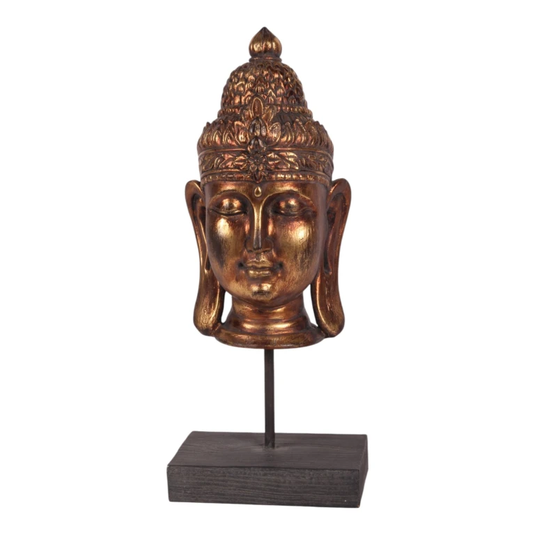 Busto de Buda - dourado - 36,5 cm
