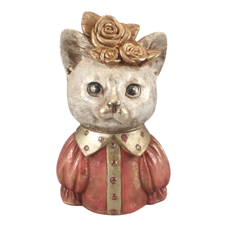 Busto de Gato - misto - 17 cm