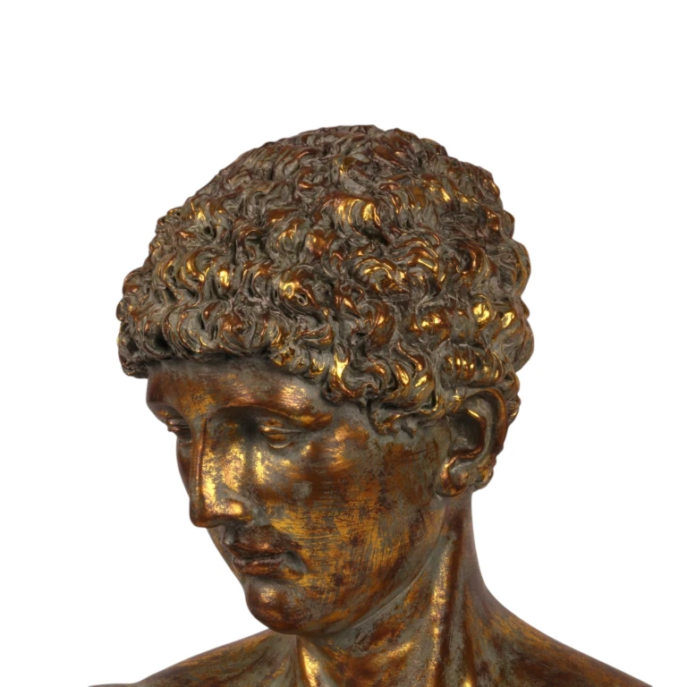 Busto em base - dourado - 53 cm
