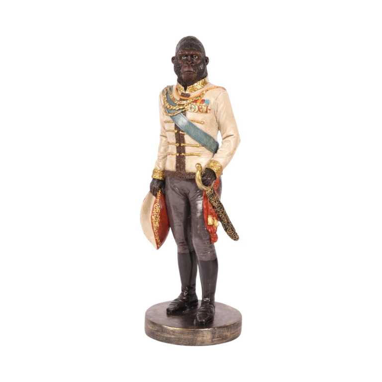 Escultura de orangotango em pé - marfim - 40,5 cm