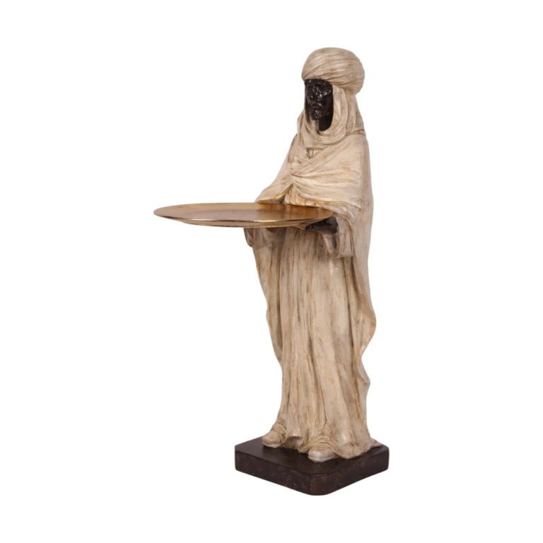 Figura Mourisca - marfim - 51 cm - resina artística