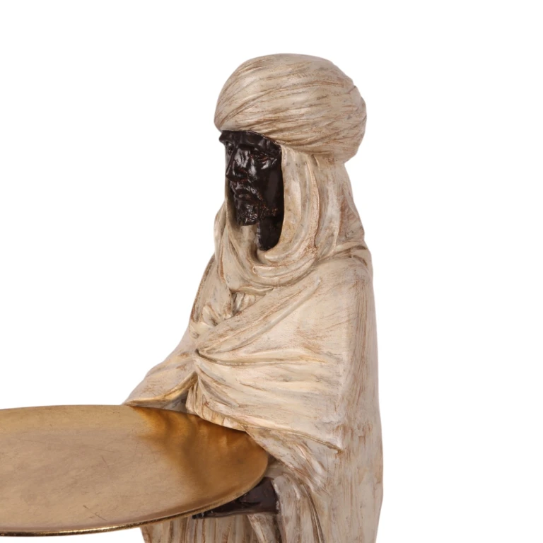 Figura Mourisca - marfim - 51 cm - resina artística