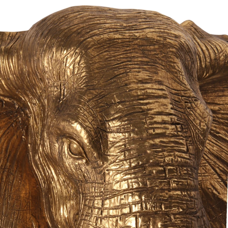 Ornamento de Parede Elefante - dourado - 23 cm - resina artística