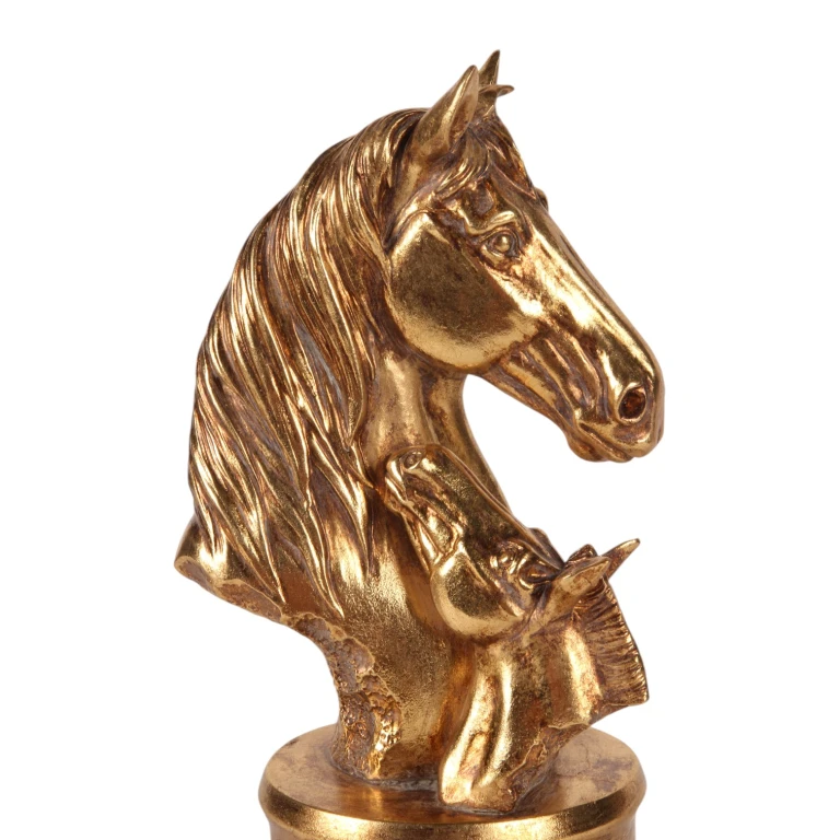 Cabeças de cavalo douradas - 26,5 cm - 1 peça