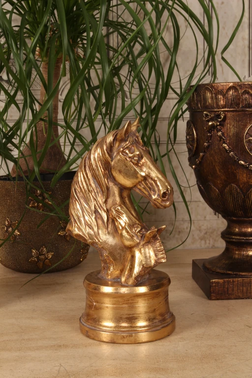 Cabeças de cavalo douradas - 26,5 cm - 1 peça