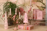 Miniatuurkerstboom - roze - 35,5 cm - kunsthars