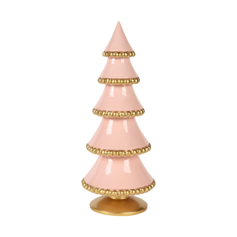Árvore de Natal em Miniatura - rosa - 32 cm - resina sintética