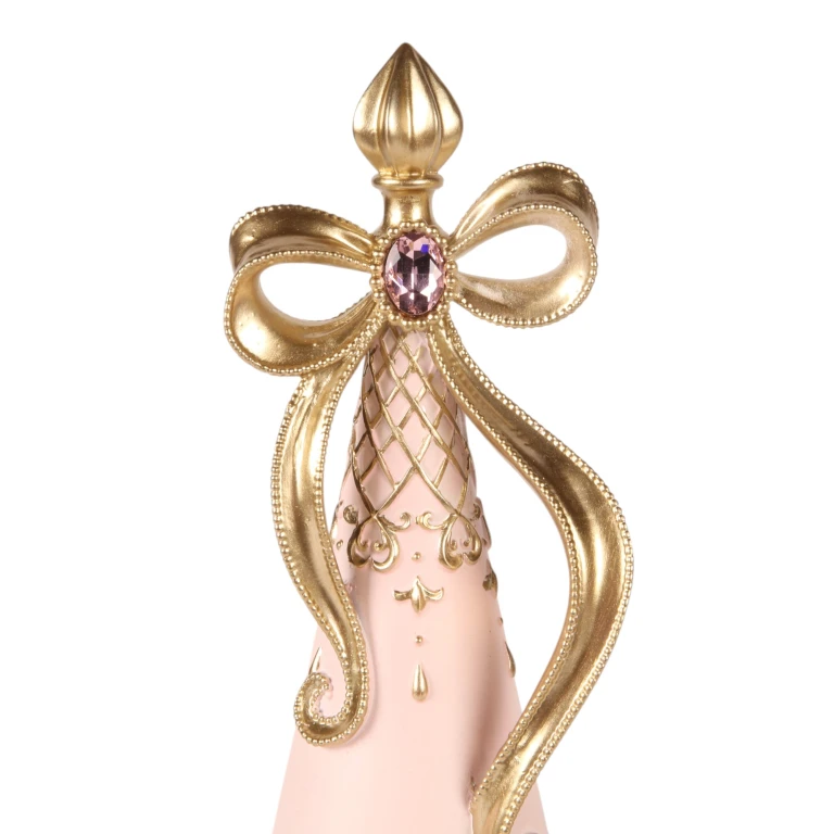 Mini árvore de Natal - rosa - 35,5 cm - resina sintética
