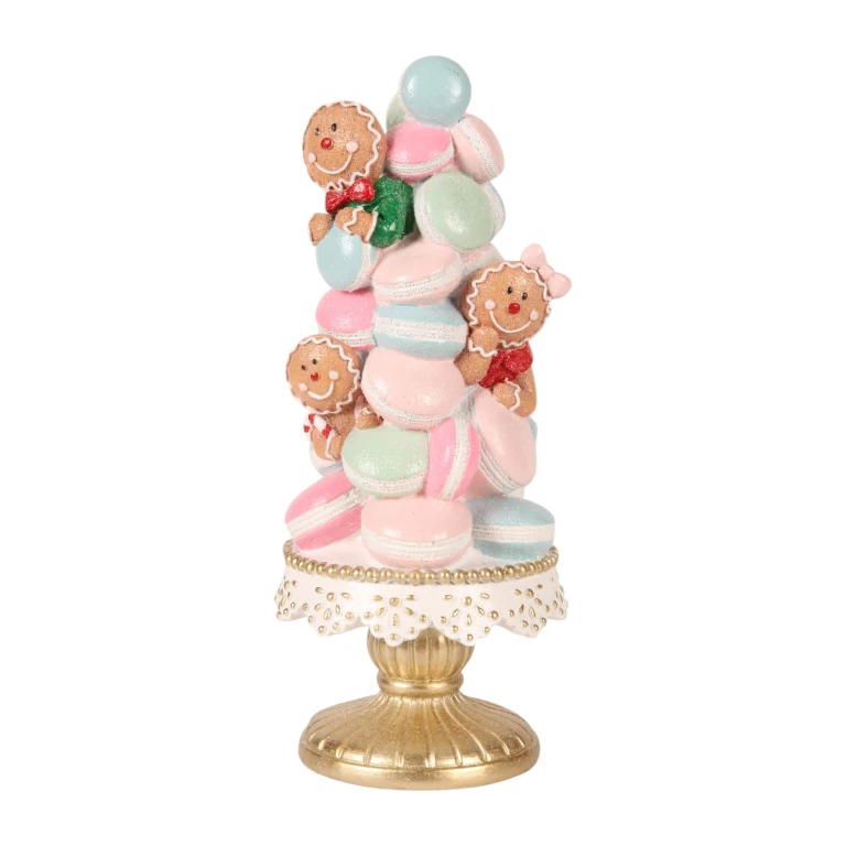 Bolo decorativo - rosa - 27 cm - resina sintética