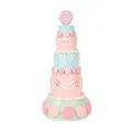 Bolo decorativo - rosa - 33,5 cm - resina artística - 1 peça