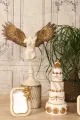 Decoratietaart - wit/crème met goud - 33,5 cm - kunsthars