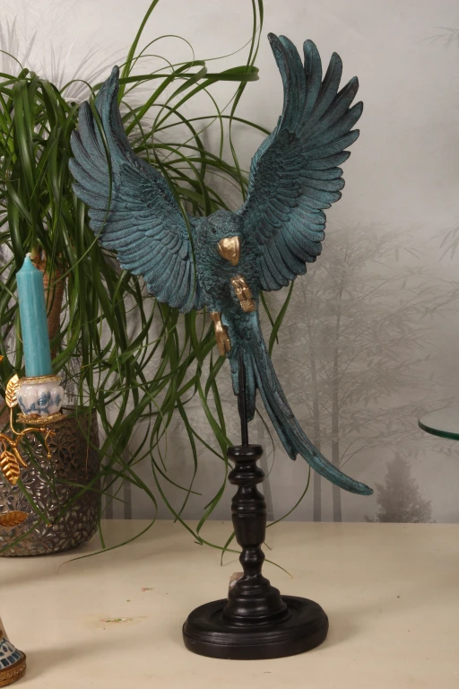 Papagaio em haste - azul - 52,5 cm
