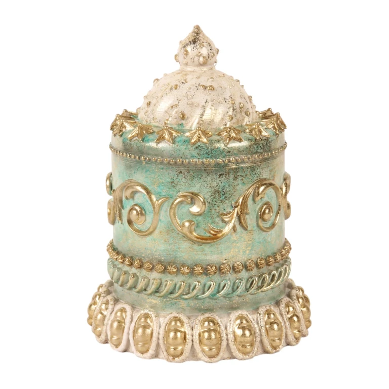 Bolo decorativo - azul - 23 cm - resina sintética - 1 unidade