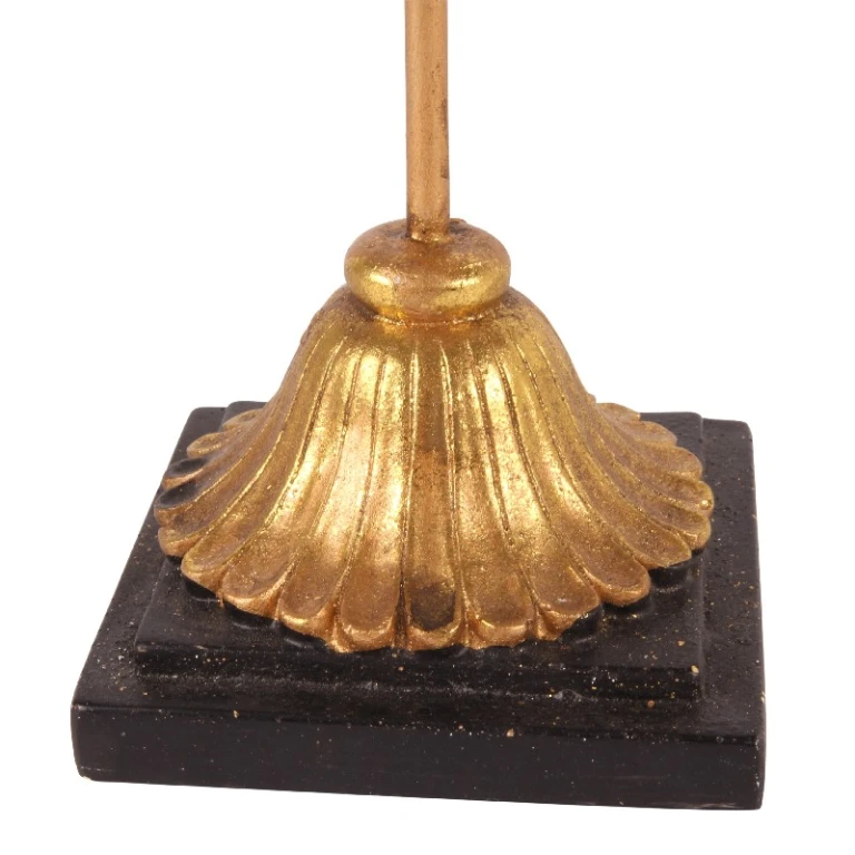 Máscara decorativa em pé - dourada - 28 cm - resina artística
