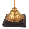 Decoratiemasker op voet - goud - 28 cm - kunsthars