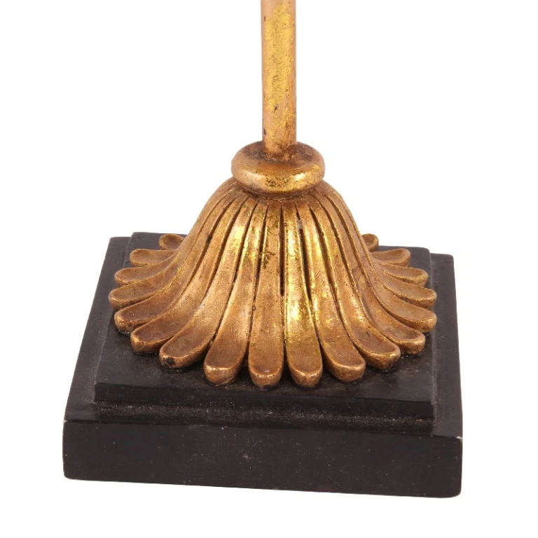 Máscara decorativa em base – dourado – 20,5 cm – resina artística