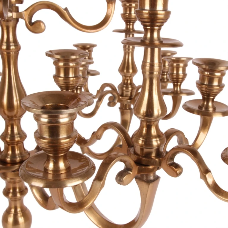 Castiçal Mujeeb - 70 cm - dourado - alumínio
