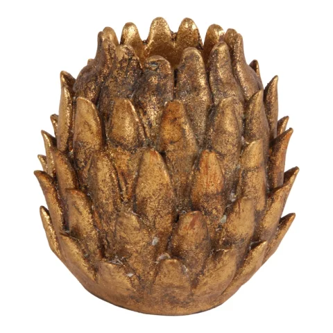 Theelichthouder Artisjok 9 cm - Goud - Resin