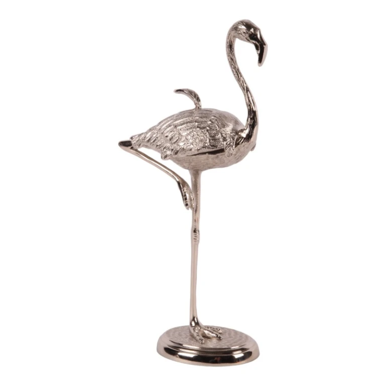 Caixa de armazenamento Flamingo - 29 cm - prata - latão