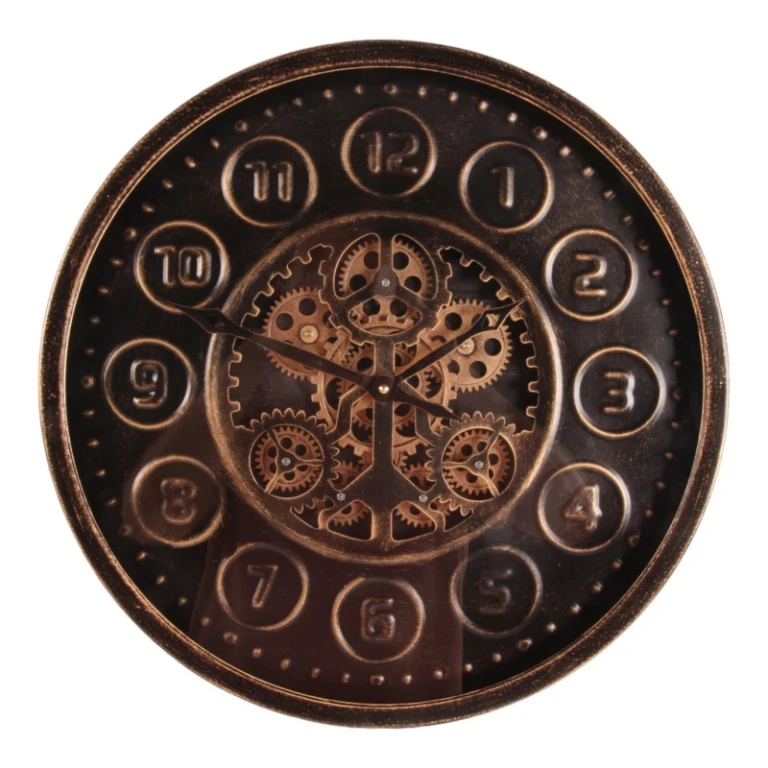 Relógio de Parede Stamford - preto - redondo - metal - 46 cm