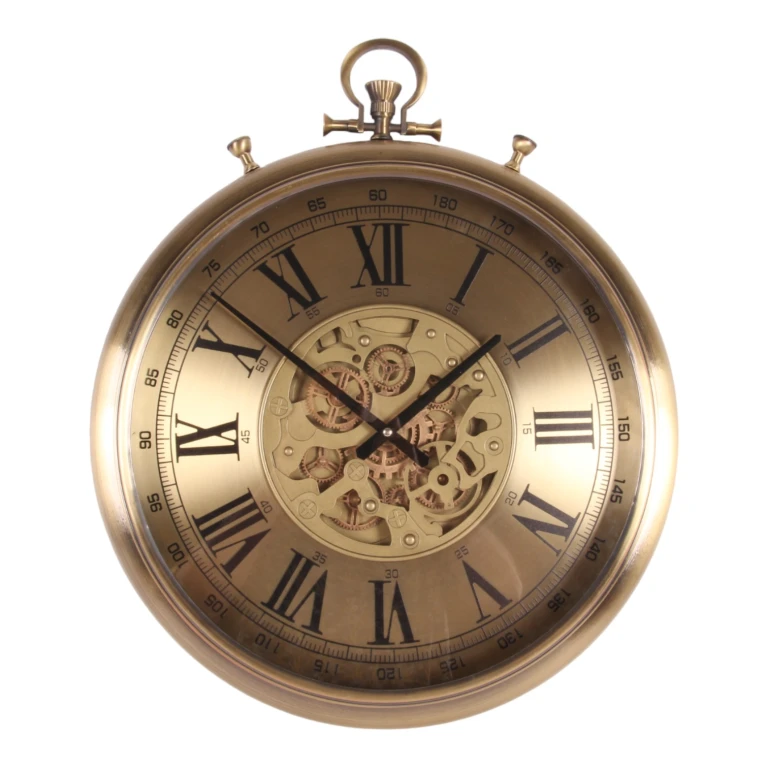 Relógio de Parede Whitestone - 62 cm - dourado - redondo - metal