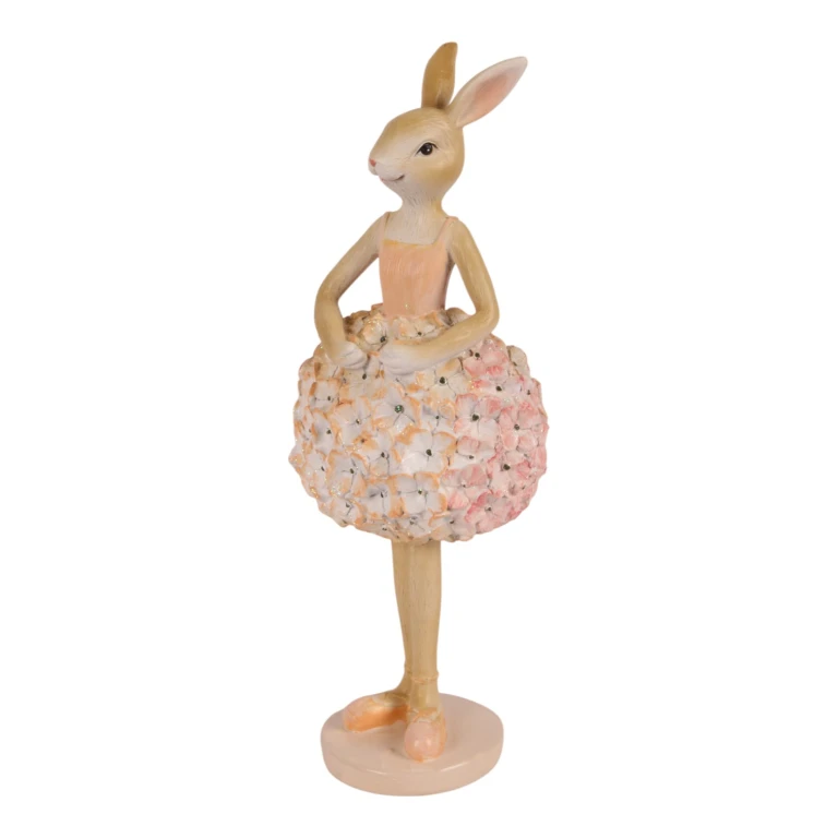 Estatueta de Coelho - rosa - 22 cm