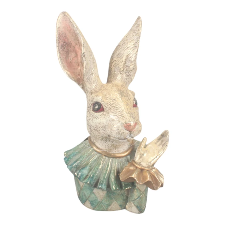 Busto de Coelho - cores mistas - 24 cm