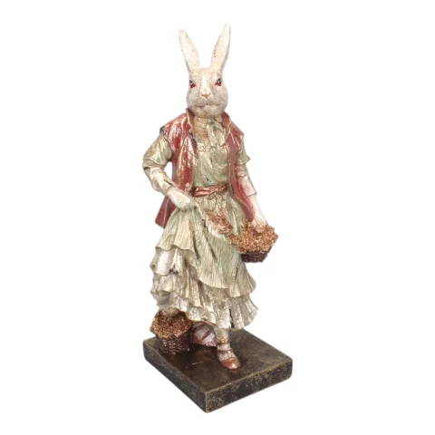 Konijn beeld resin 34 cm