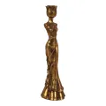 Castiçal Mulher - 39,5 cm - dourado - resina artística