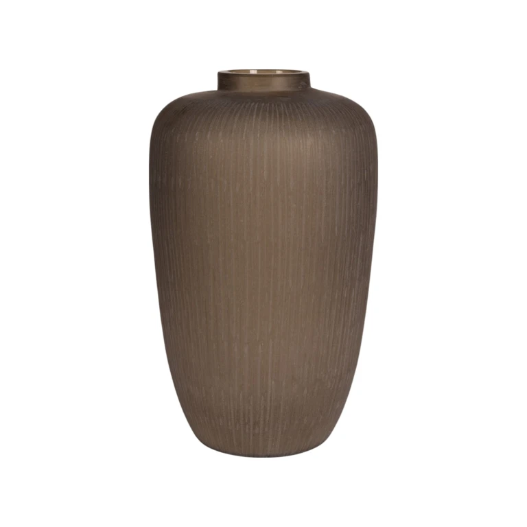 Vaso Savanna - 49 cm - marrom - vidro