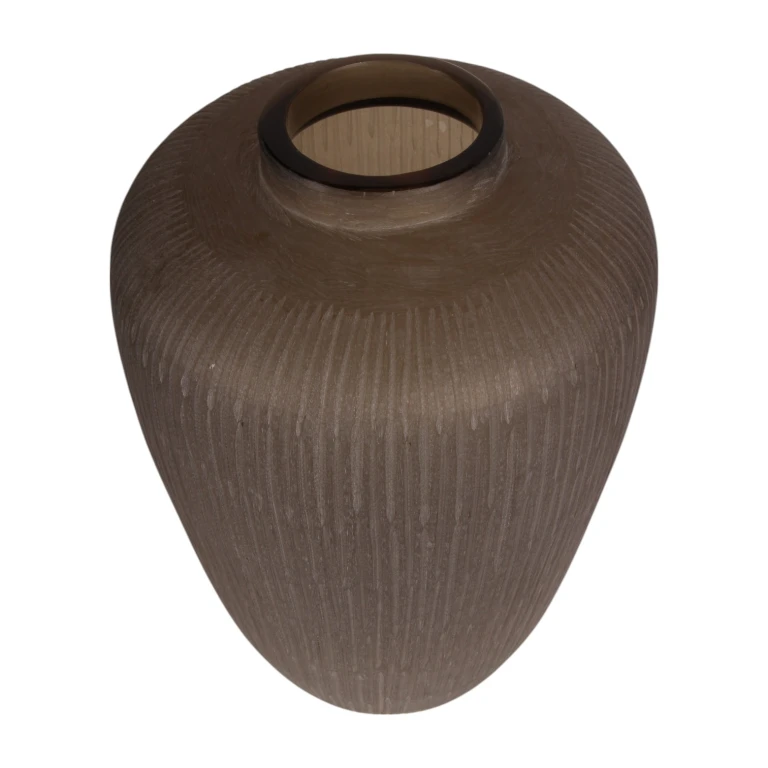Vaso Savanna - 49 cm - marrom - vidro