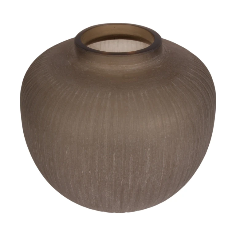 Vaso Evelyn - 30 cm - marrom - vidro