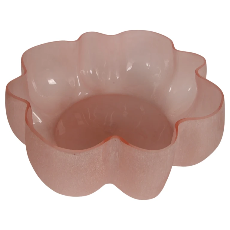 Taça Decorativa Lotus - rosa - vidro - 40 cm - 1 peça