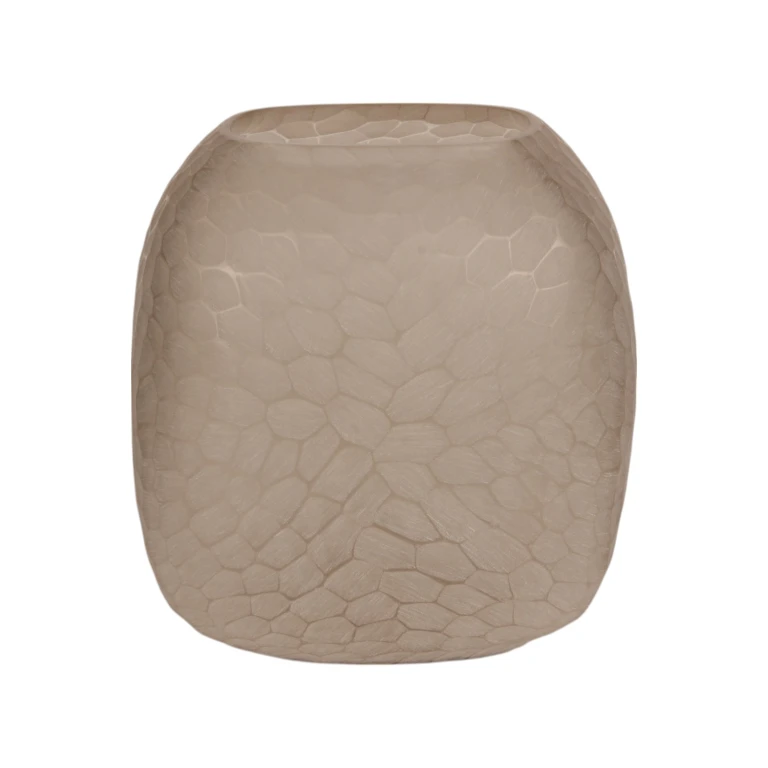 Vaso Pebble S - 22 cm - castanho - vidro